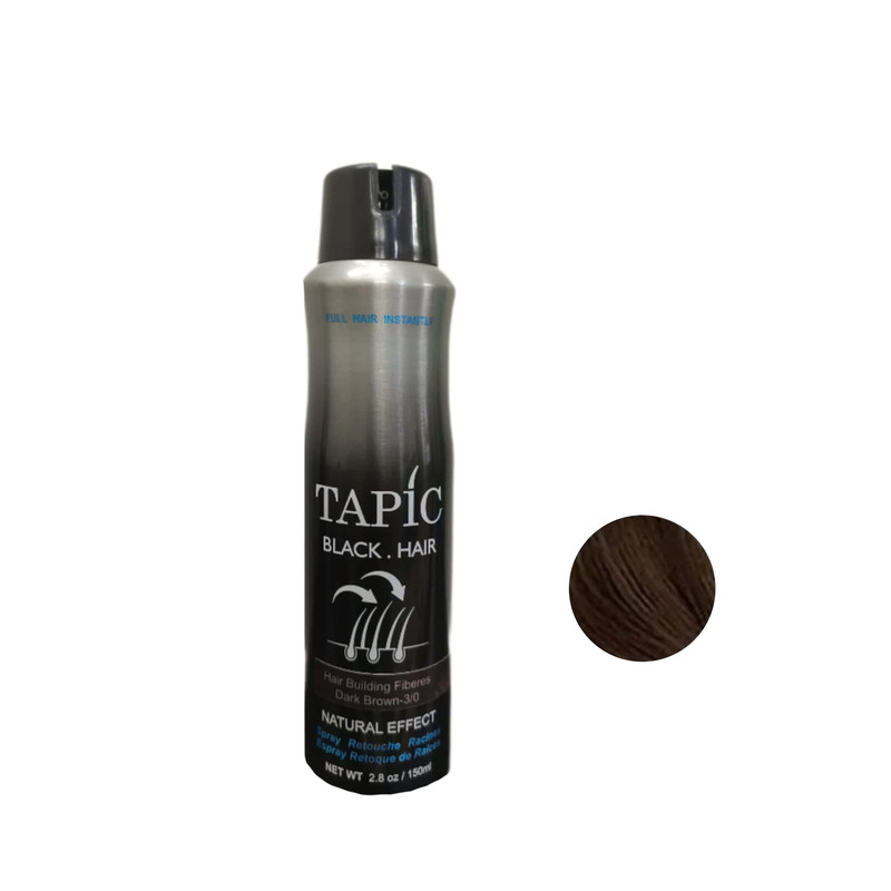 اسپری پرپشت کننده مو تاپیک کد 03 حجم 150 میلی لیتر رنگ قهوه ای تیره