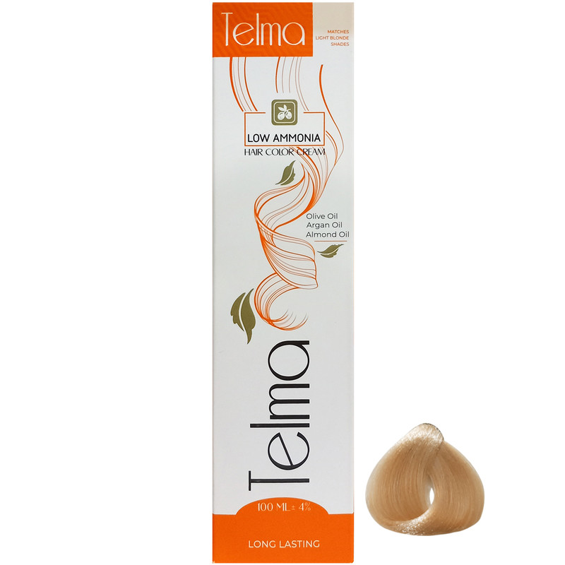 رنگ مو تلما مدل Low Ammonia شماره 99.33 حجم 100 میلی لیتر رنگ آفتابی