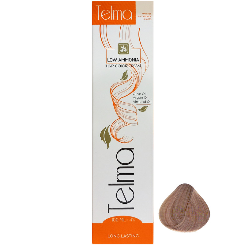 رنگ مو تلما مدل Low Ammonia شماره 7.8 حجم 100 میلی لیتر رنگ شیر شکلاتی