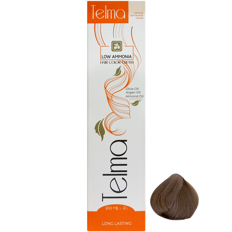 رنگ مو تلما مدل Low Ammonia شماره 5.00 حجم 100 میلی لیتر رنگ قهوه ای روشن قوی