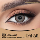 لنز چشم دهب مدل لومیر هازل Lumirere Hazel کد 02 رنگ عسلی طوسی