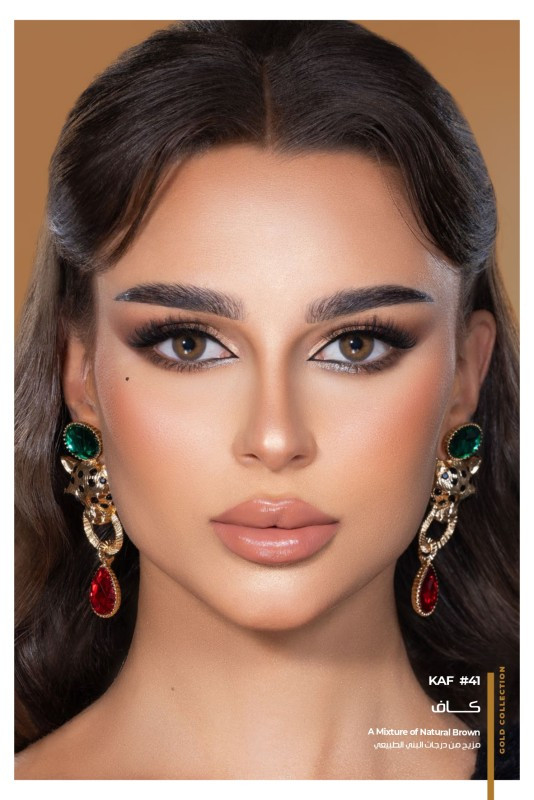 لنز چشم دهب مدل کاف کد 24 رنگ عسلی