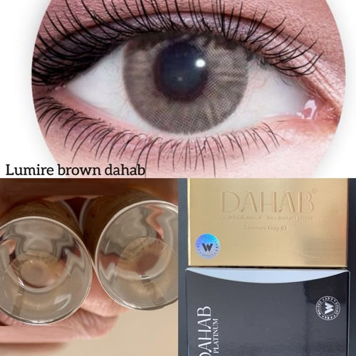 لنز چشم دهب مدل لومیر براون کد 17 رنگ عسلی روشن