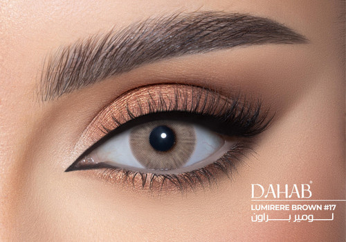 لنز چشم دهب مدل لومیر براون کد 17 رنگ عسلی روشن