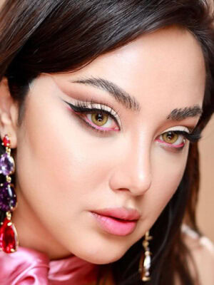 لنز چشم دهب مدل اولیو رنگ سبز