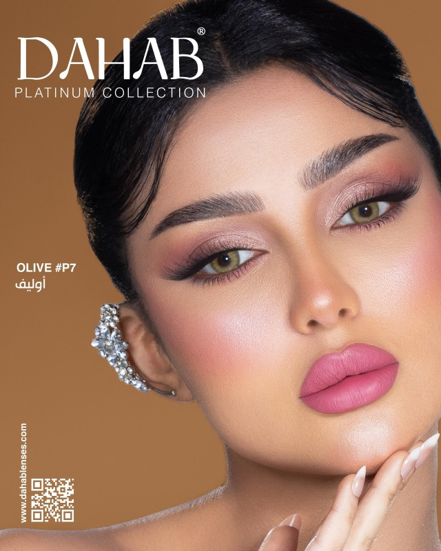 لنز چشم دهب مدل اولیو رنگ سبز