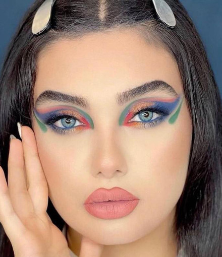 لنز چشم دهب مدل لومیر بلو کد 01 رنگ آبی کهکشانی