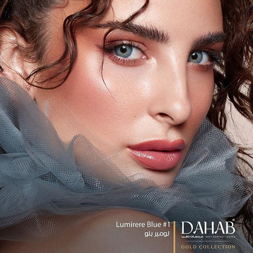 لنز چشم دهب مدل لومیر بلو کد 01 رنگ آبی کهکشانی