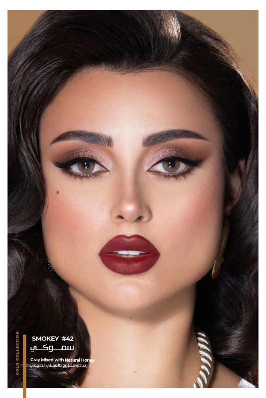 لنز چشم دهب مدل اسموکی کد 25 رنگ عسلی