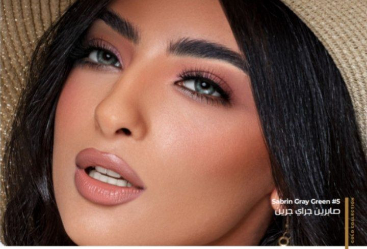 لنزچشم دهب مدل صابرین گری گرین کد 5 رنگ طوسی سبز