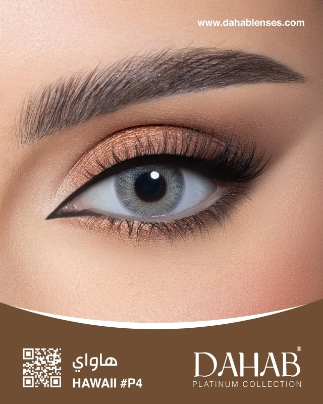 لنز فصلی دهب مدل نچرال هاوایی کد 29 رنگ آبی طوسی روشن