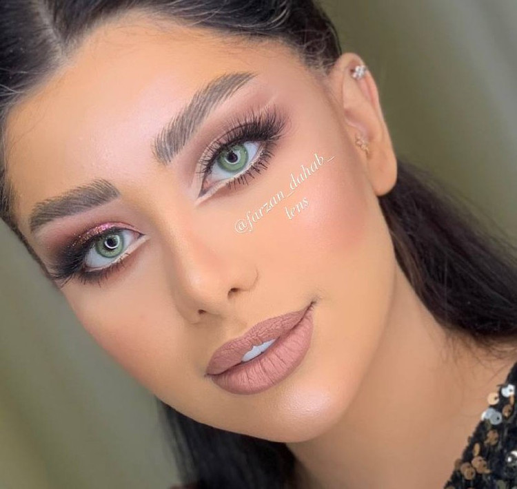 لنز فصلی دهب مدل مینتا کد 25 رنگ سبز روشن دور دار