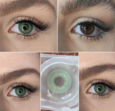 لنز فصلی دهب مدل مینتا کد 25 رنگ سبز روشن دور دار