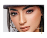 لنز فصلی دهب مدل سوارفسکی کد 8 رنگ طوسی عسلی دور دار