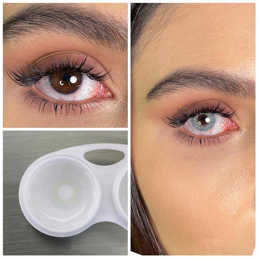 لنز فصلی دهب مدل اسکای کد 13 رنگ طوسی سبز روشن