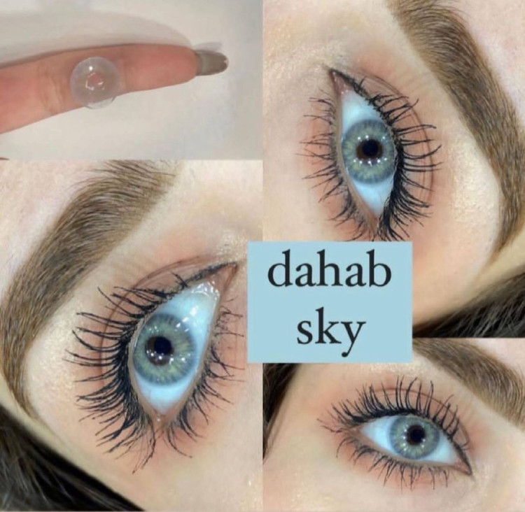 لنز فصلی دهب مدل اسکای کد 13 رنگ طوسی سبز روشن