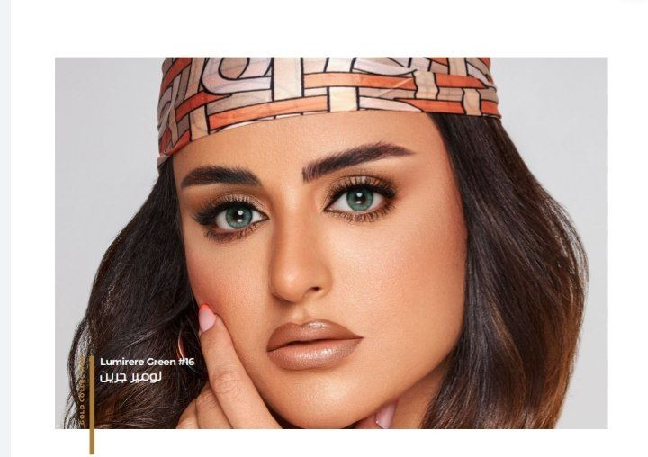 لنز فصلی دهب مدل لومیر گرین کد 16 رنگ سبز روشن دور دار