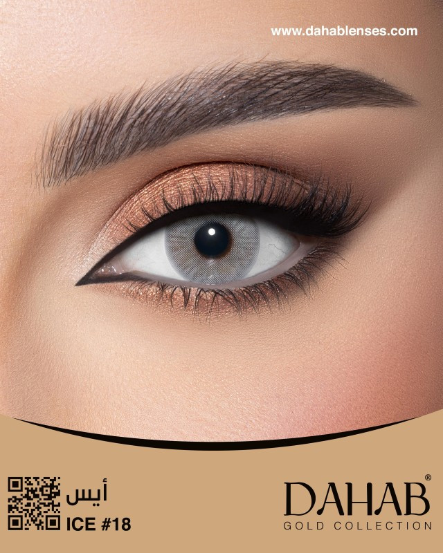 لنز فصلی دهب مدل آیس کد 18 رنگ طوسی یخی روشن