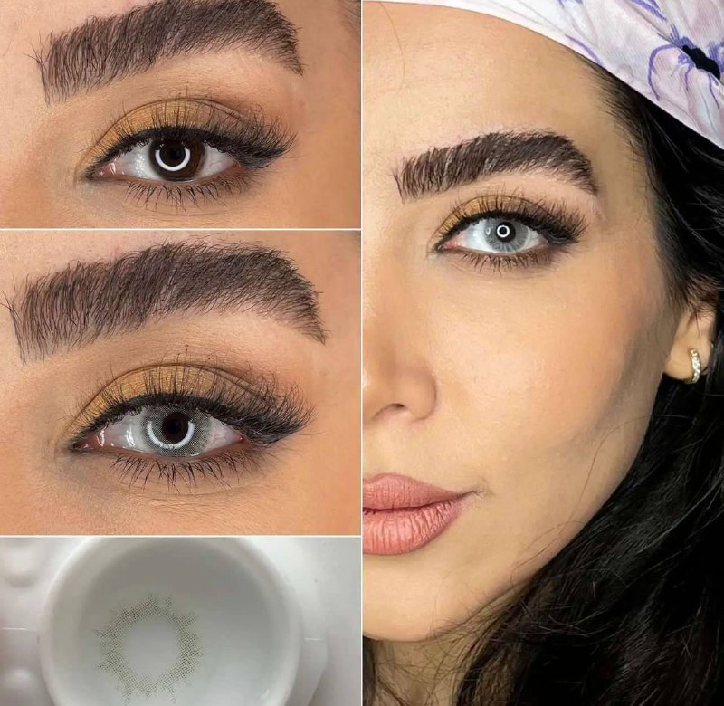 لنز فصلی دهب مدل آیس کد 18 رنگ طوسی یخی روشن