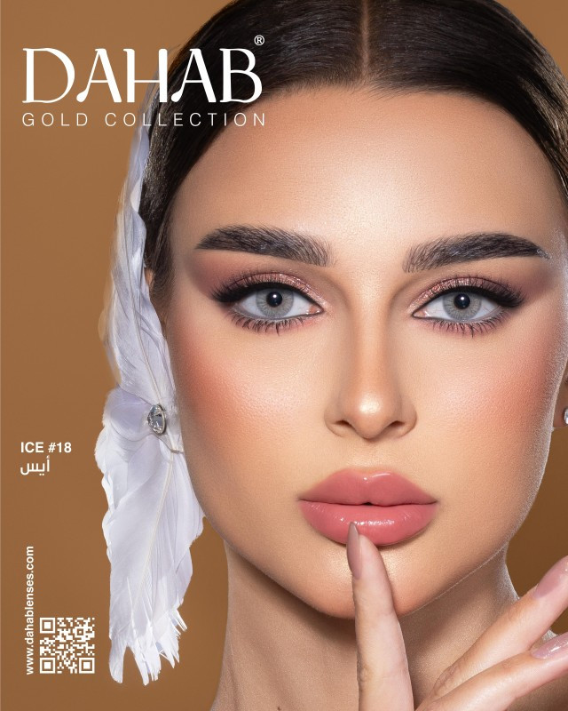 لنز فصلی دهب مدل آیس کد 18 رنگ طوسی یخی روشن