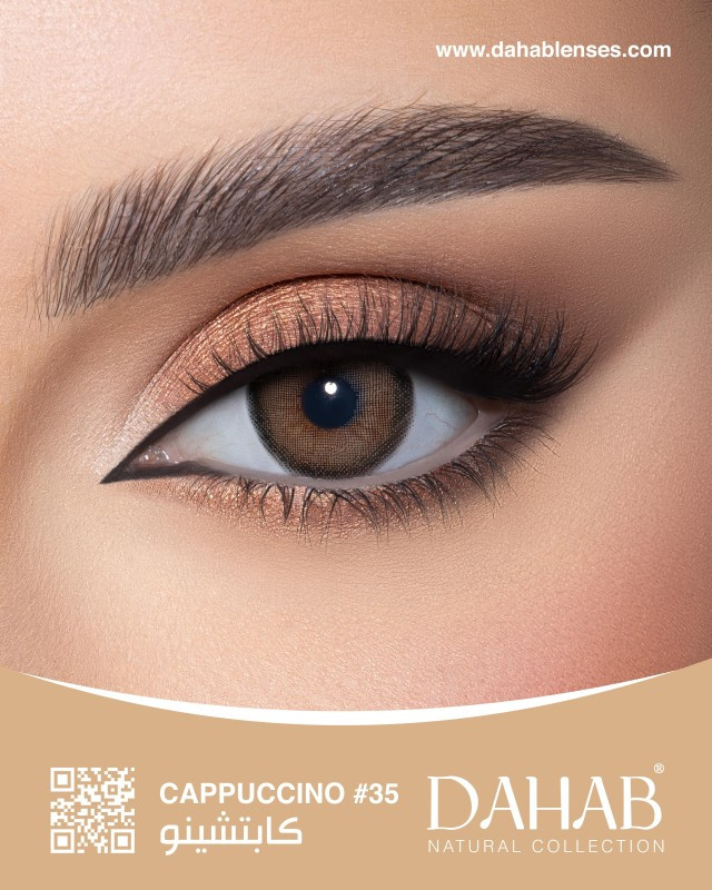 لنز فصلی دهب مدل کاپوچینو کد 35 رنگ عسلی تیره