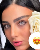 لنز چشم دهب مدل هند کد 23 رنگ طوسی روشن بدون دور